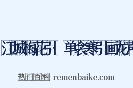 江城梅花引·单衾寒引画龙声是什么意思的图片